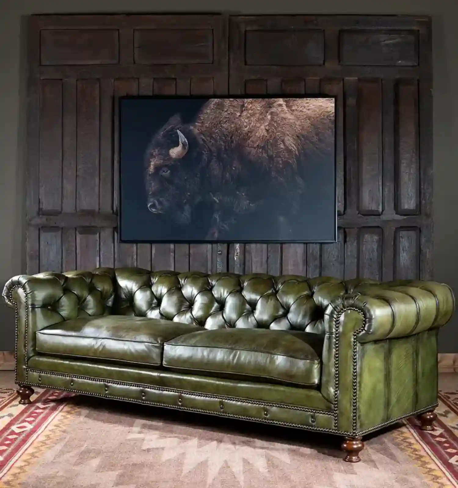 Berkshire Olive Chesterfield Sofa