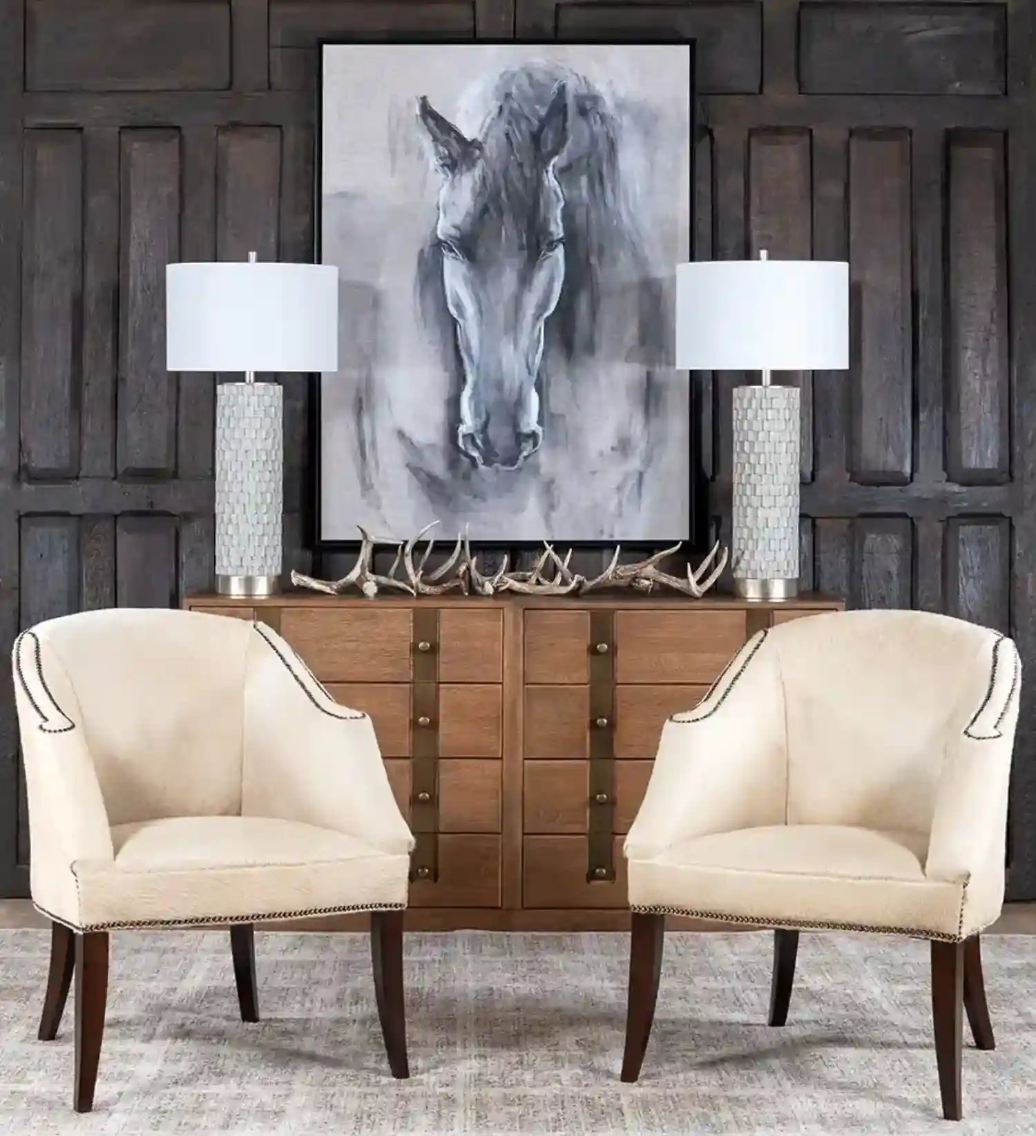 Hatfield Sand Cowhide Chair - Refined Ranch Collection