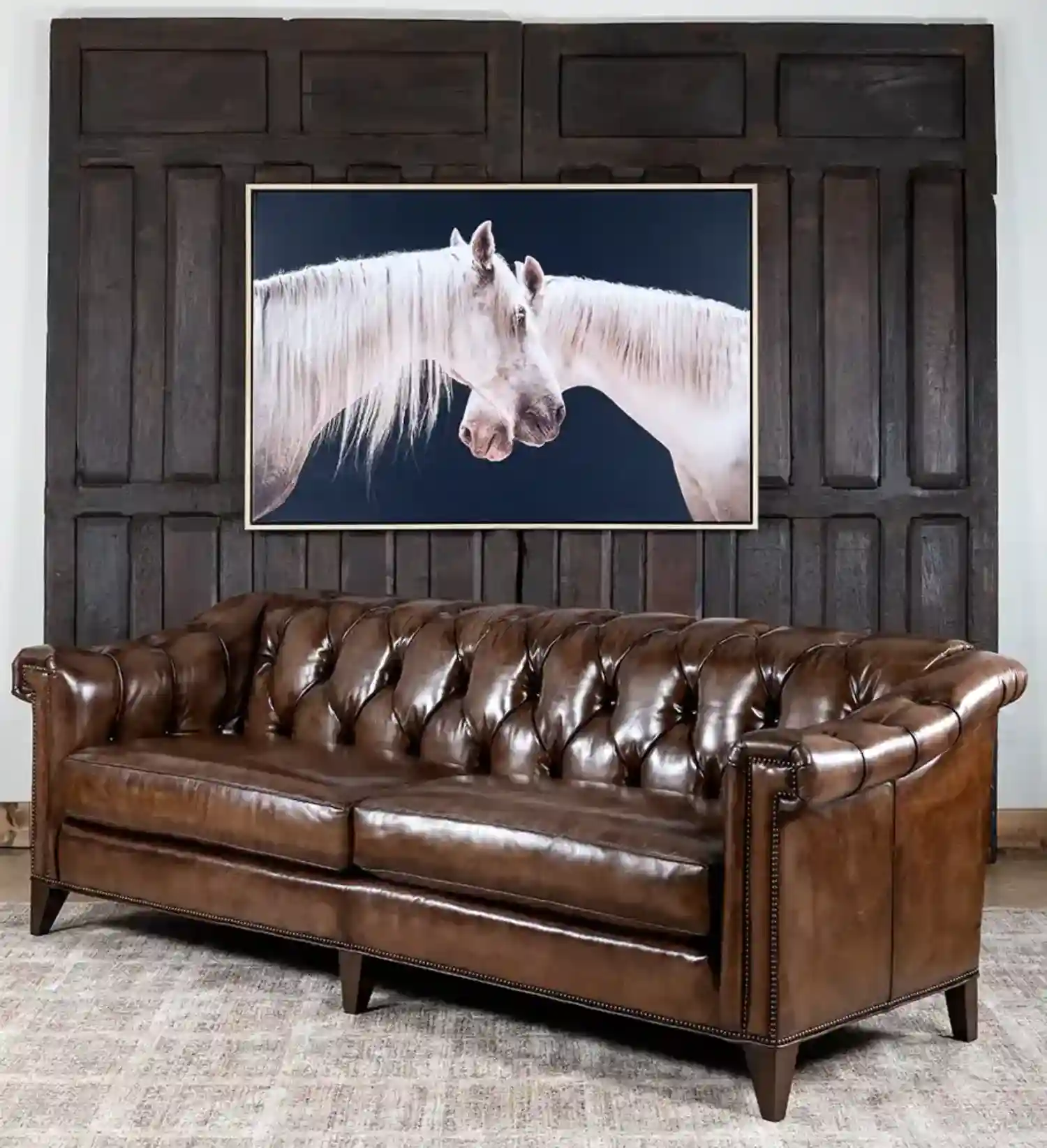 Lockwood Smoked Chesterfield Sofa - Refined Ranch Collection