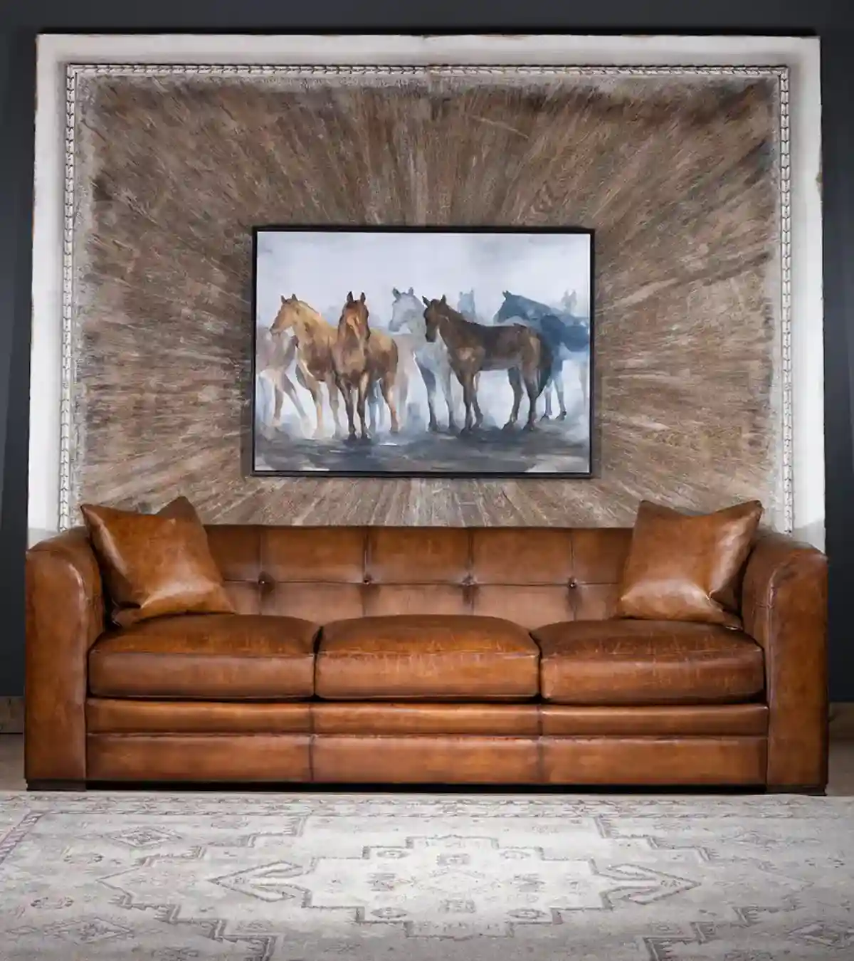 Baccarat Leather Sofa Couch