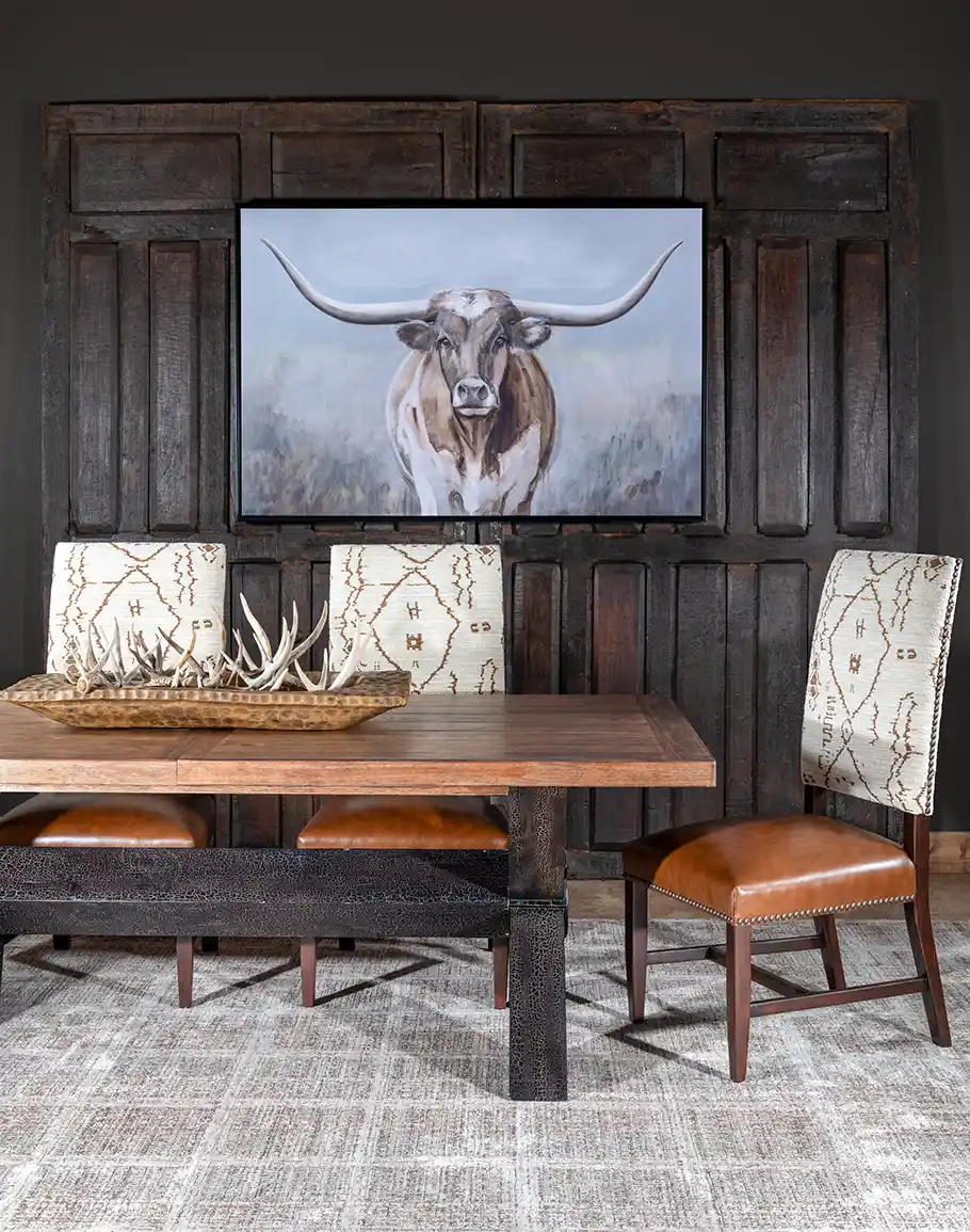 Rustic Western TX Trestle Dining Table