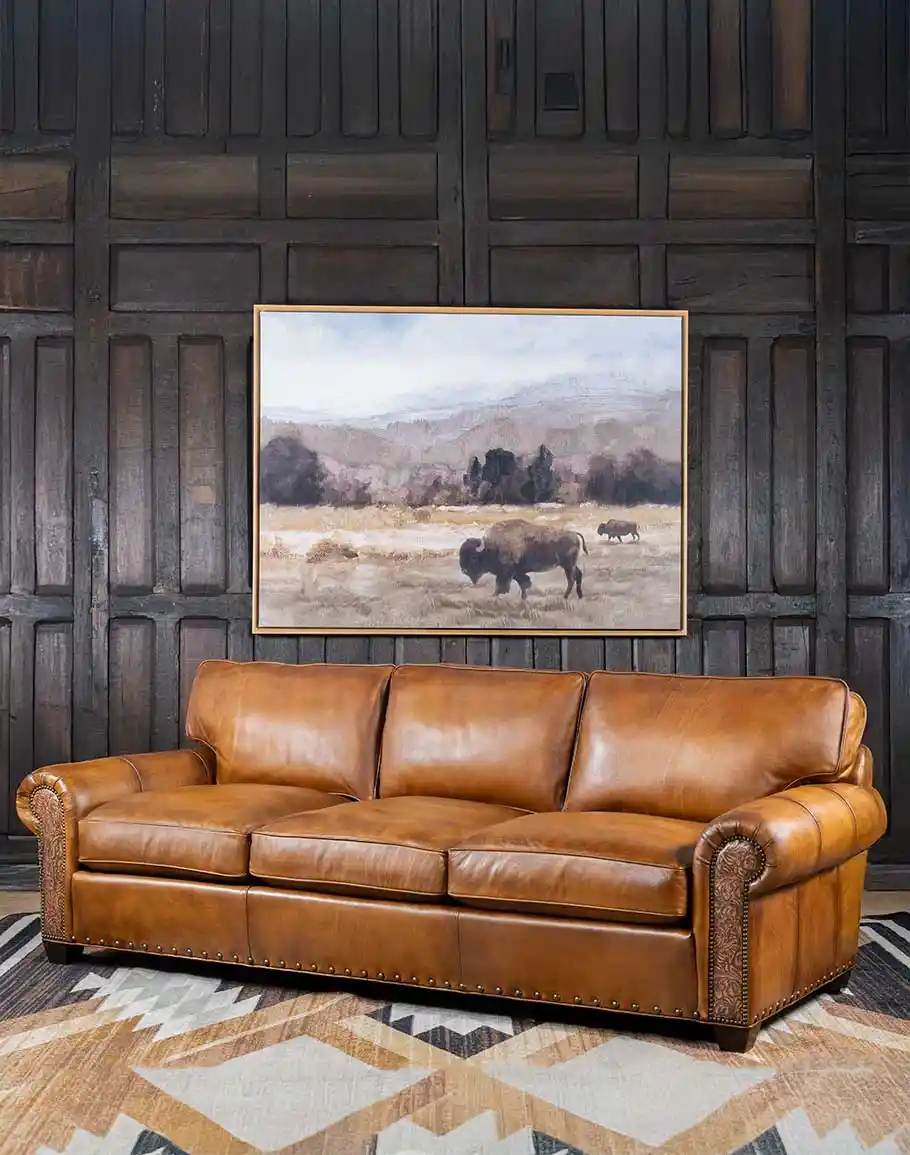 Western Sundance Leather Sofa
