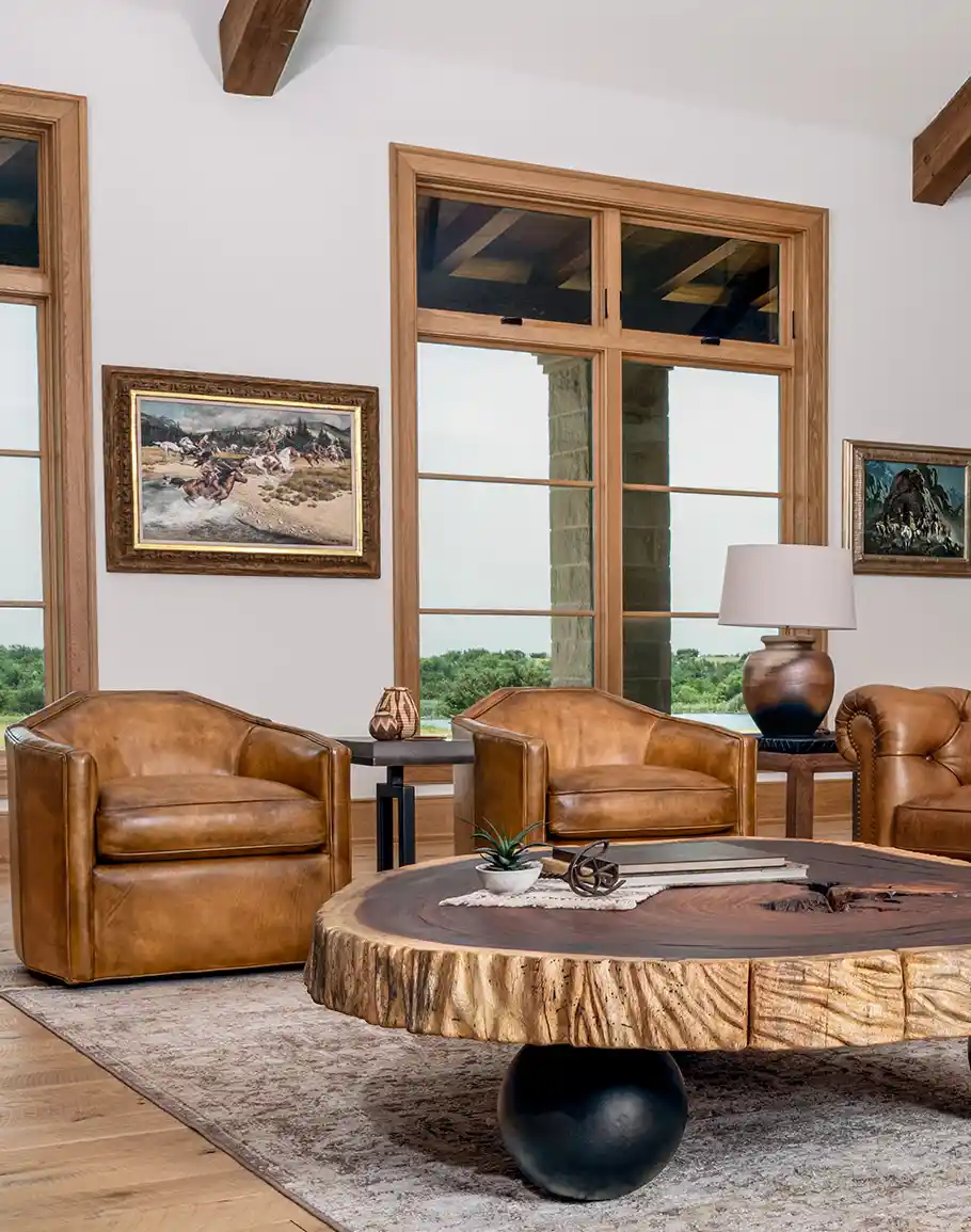 Archer Leather Swivel Chair