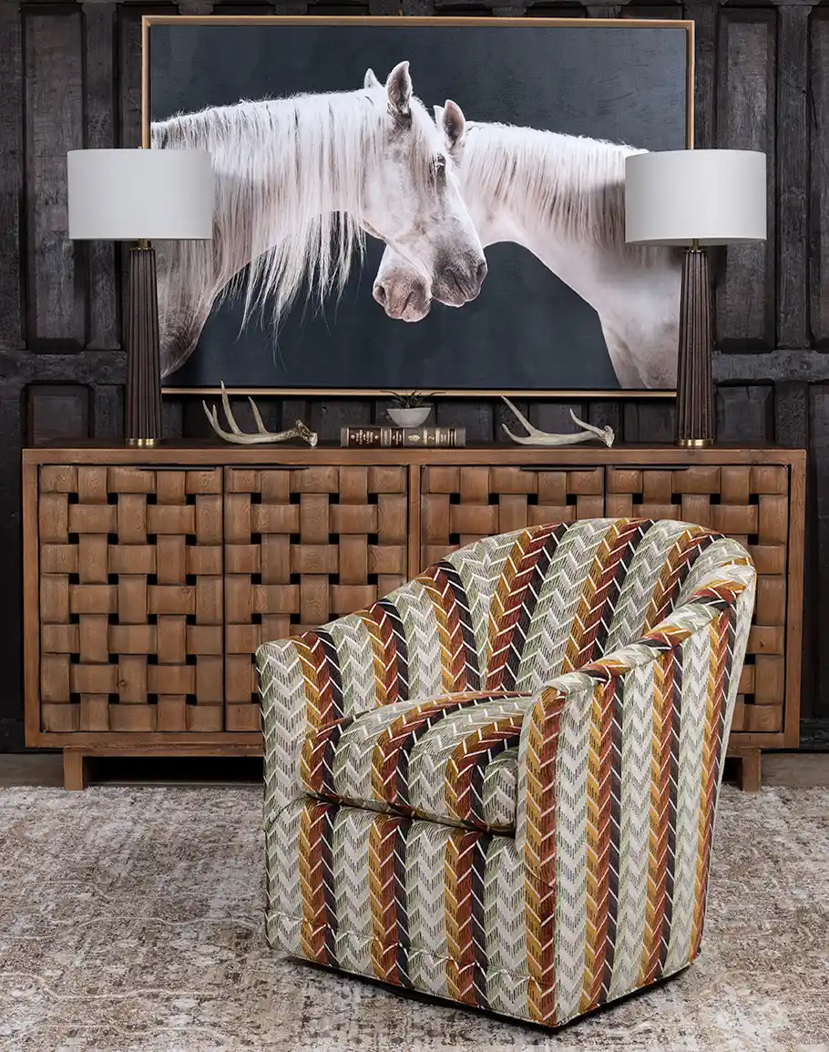 Sierra Chevron Swivel Chair