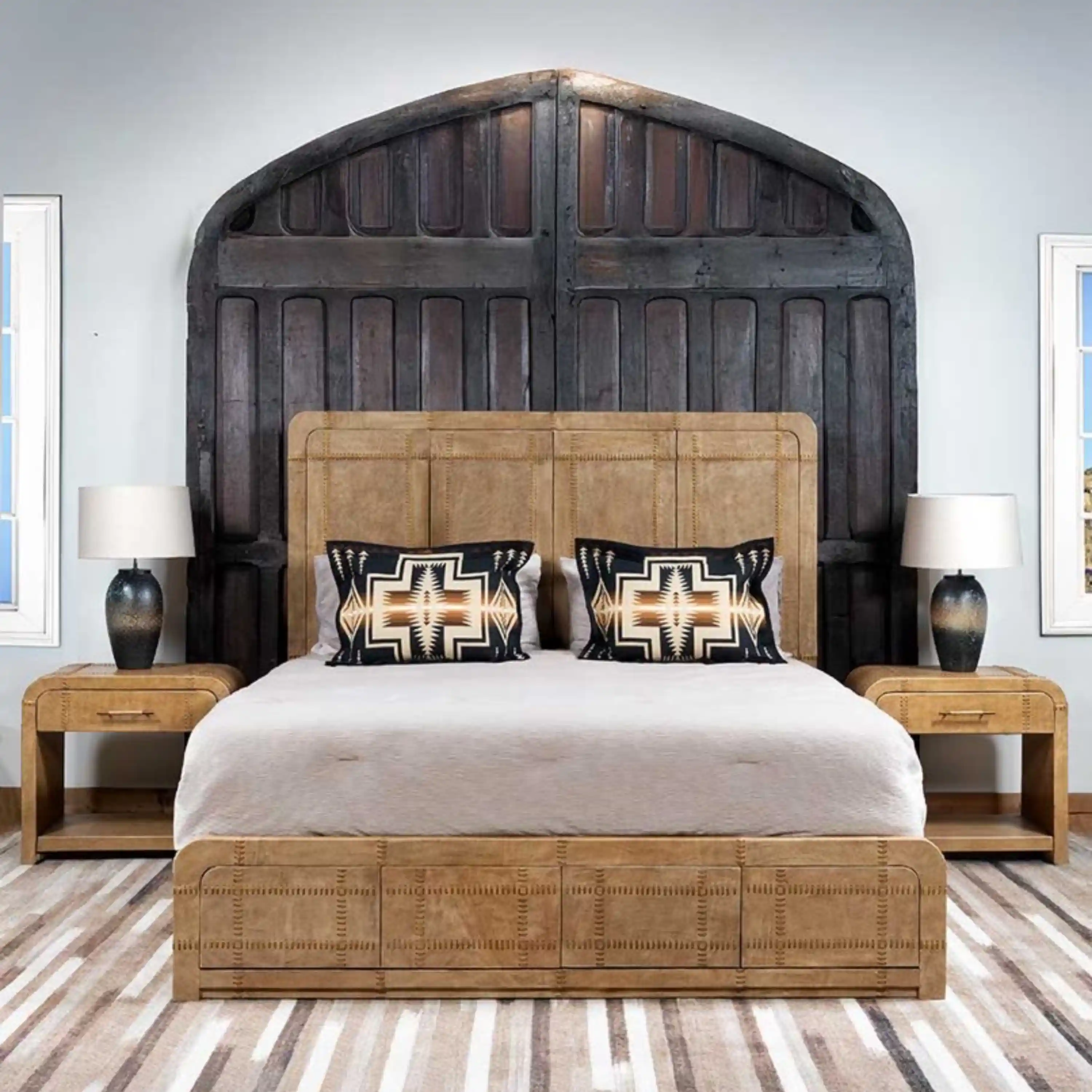 Sonora Sand Leather Bed