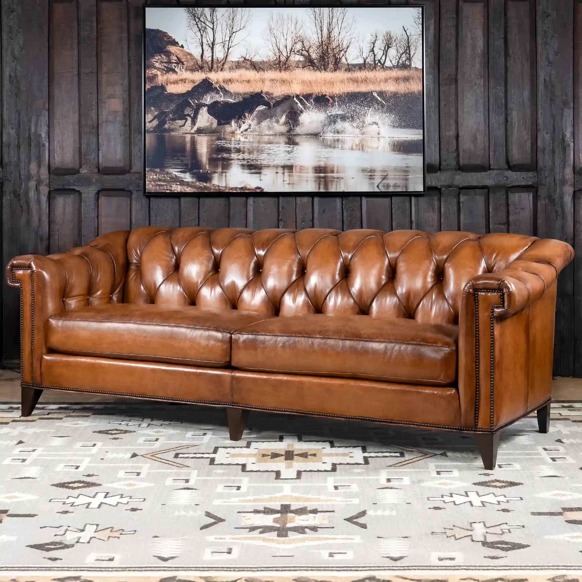 Lockwood Leather Chesterfield Sofa