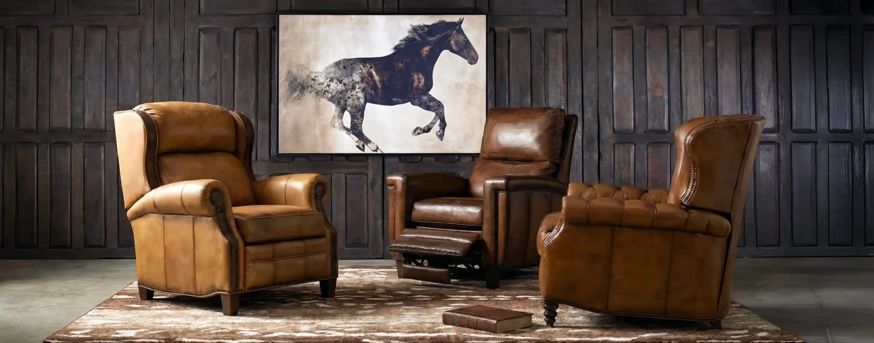 Leather Recliners Chairs For Western and Ranch Styles Living Rooms
