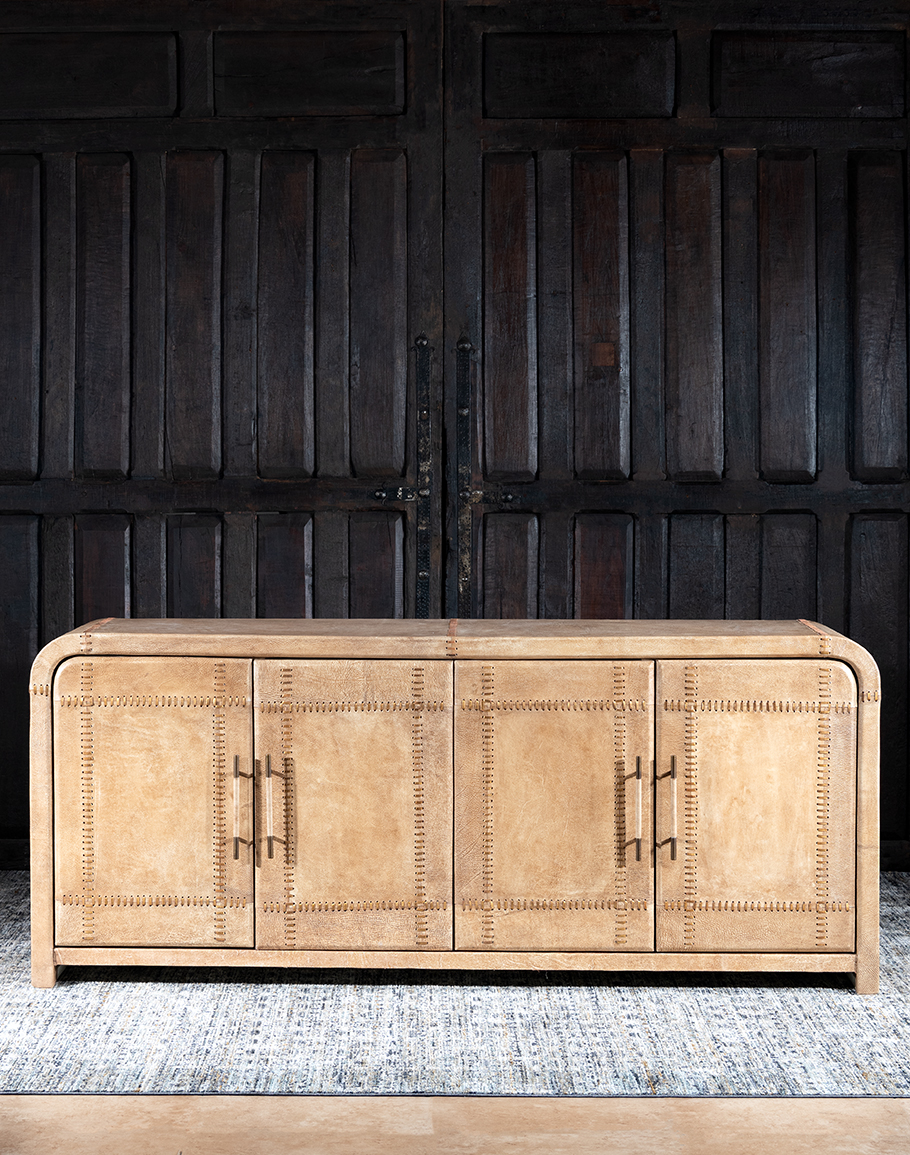 Sonora Sand Buffet Saddle Leather Adobe Interiors