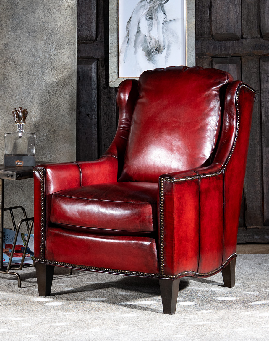 Estella Red Leather Chair