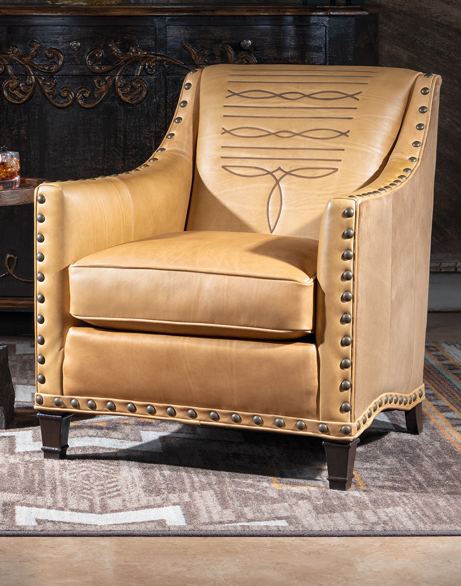 Palomino Boot Stitch Chair | Leather | Western