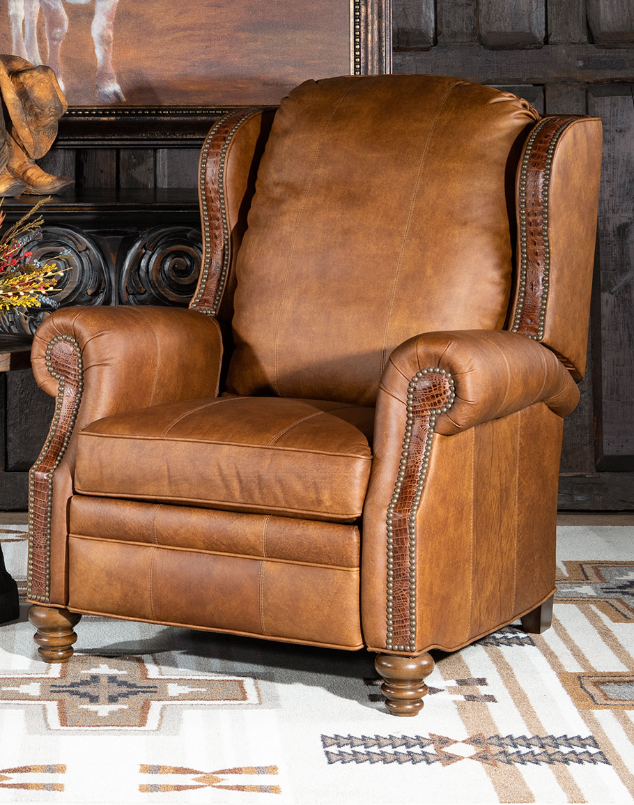 Dundee Leather Rolling Desk Chair