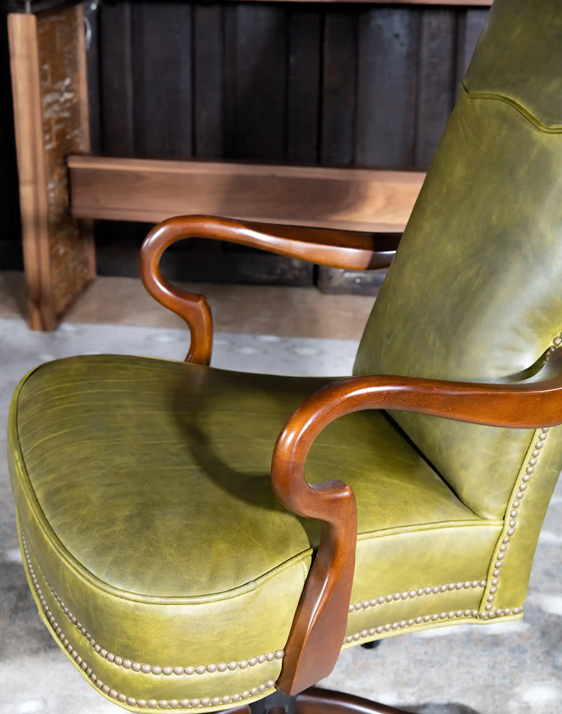 Fallbrook Olive Desk Chair