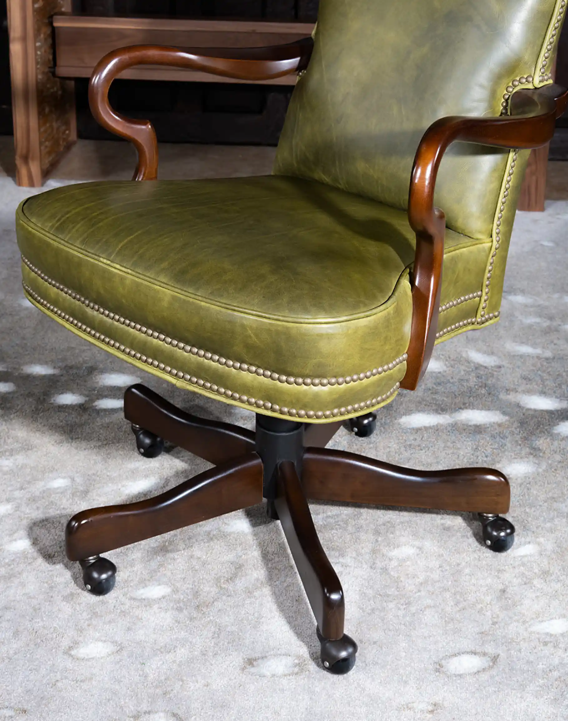 Fallbrook Olive Desk Chair