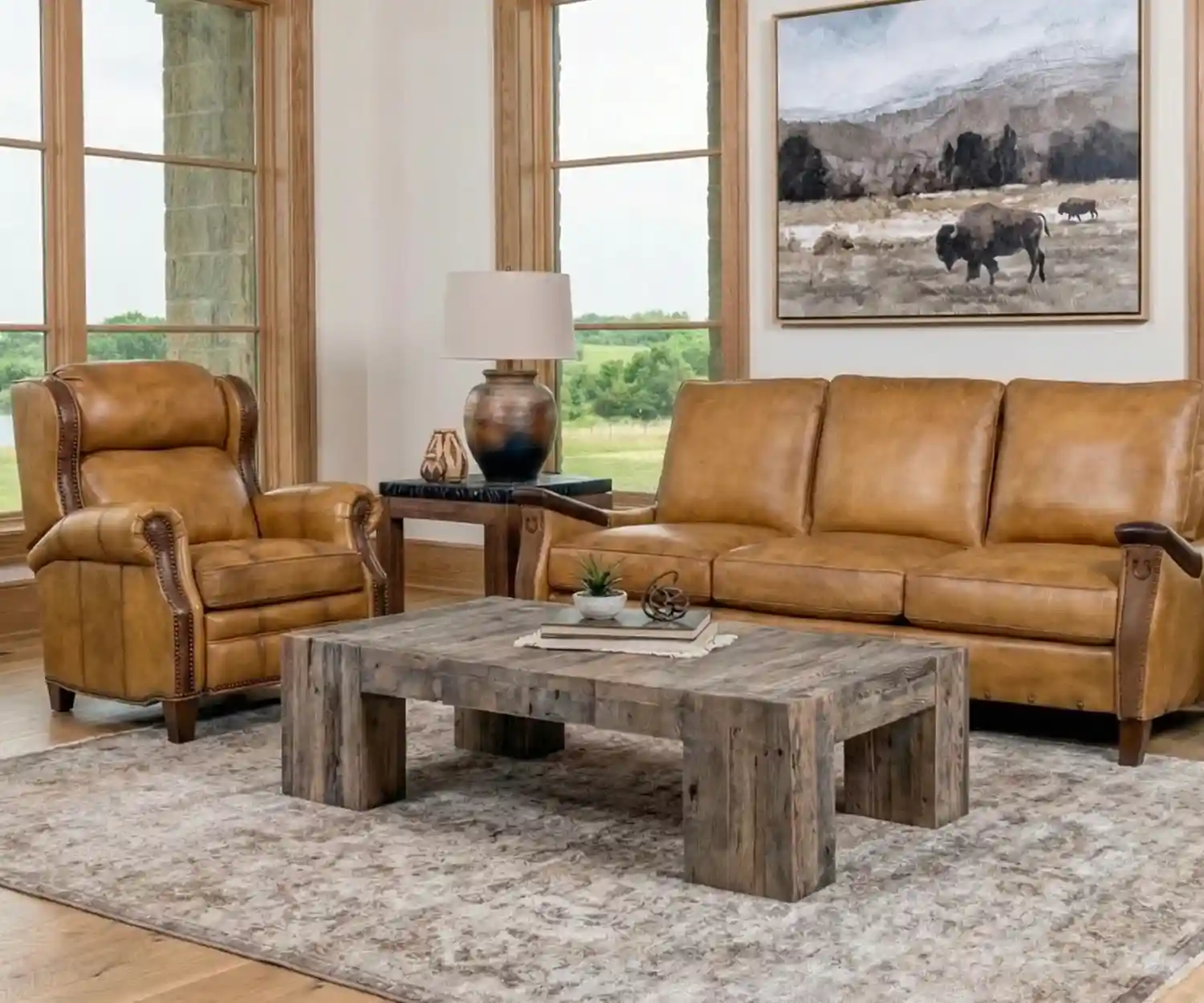 Creating Western Living Rooms Around Leather Recliner Chairs