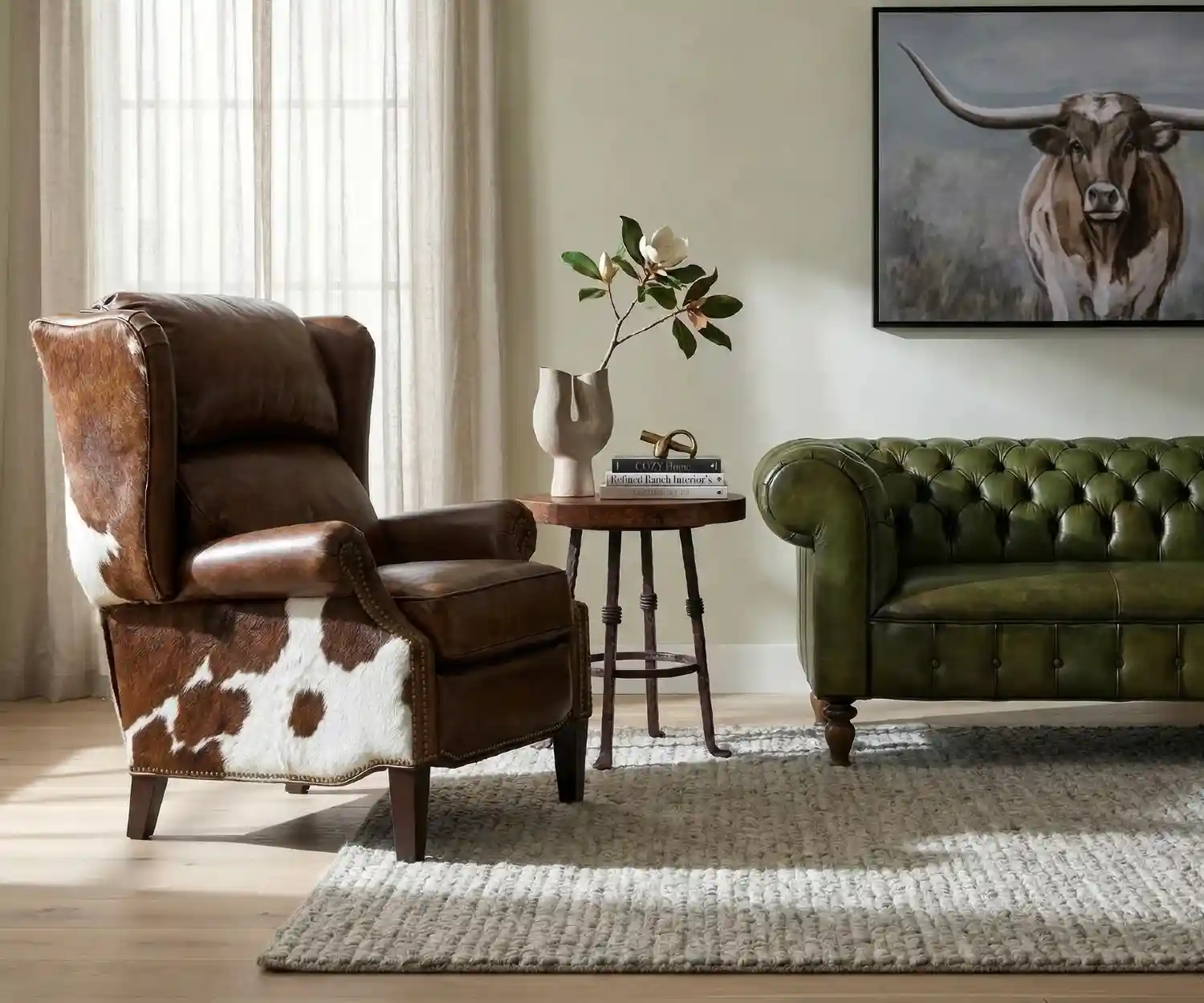 Creating Western Living Rooms Around Leather Recliner Chairs