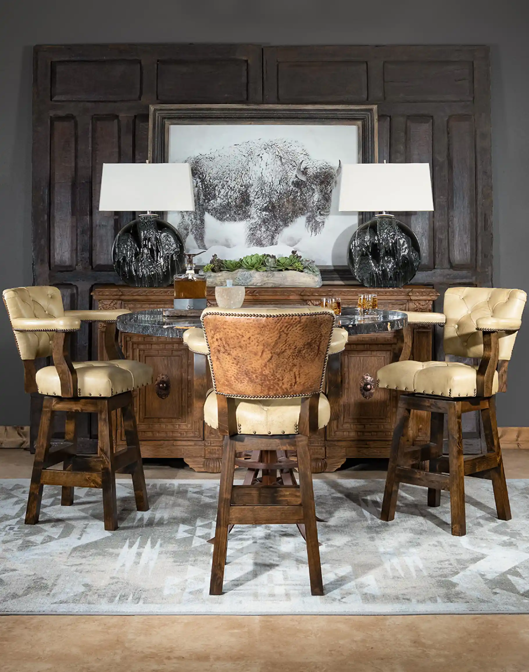 Chisum Quill Barstool - Image 3