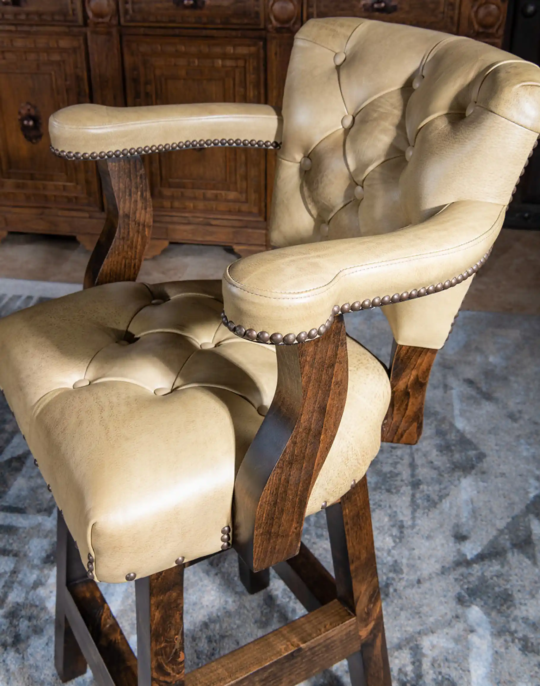 Chisum Quill Barstool - Image 6