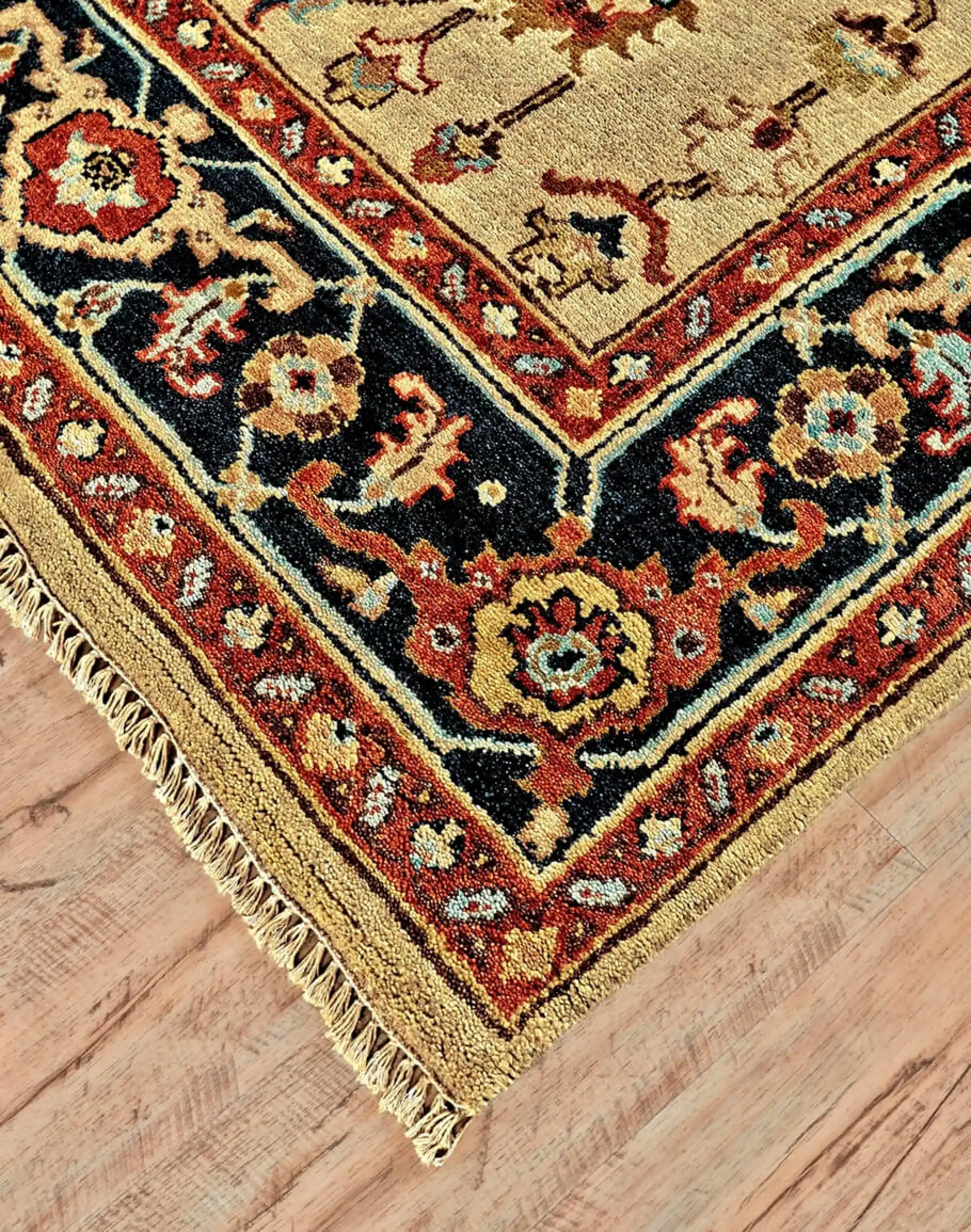 Ustad Camel/Black Rug - Image 4