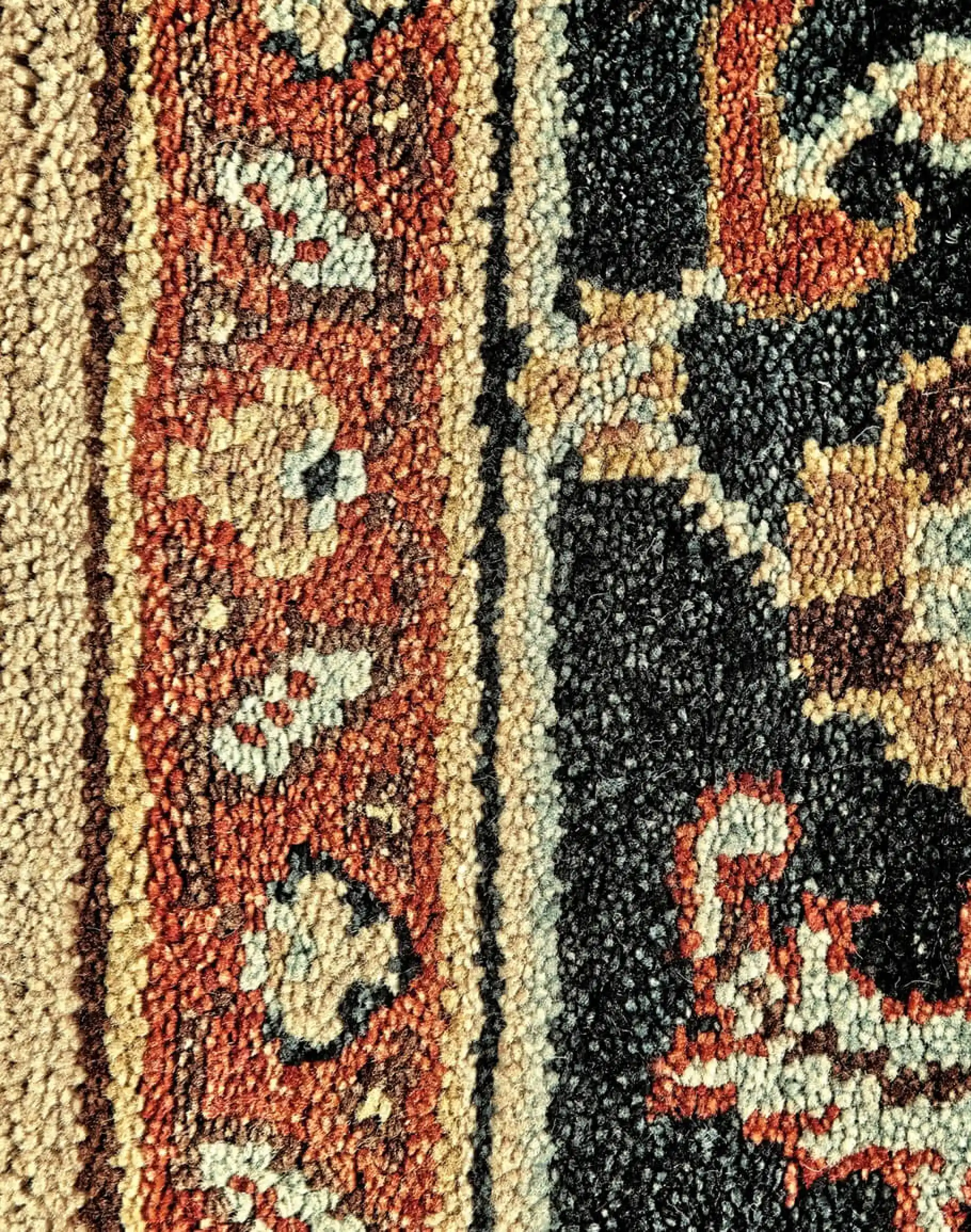 Ustad Camel/Black Rug - Image 5