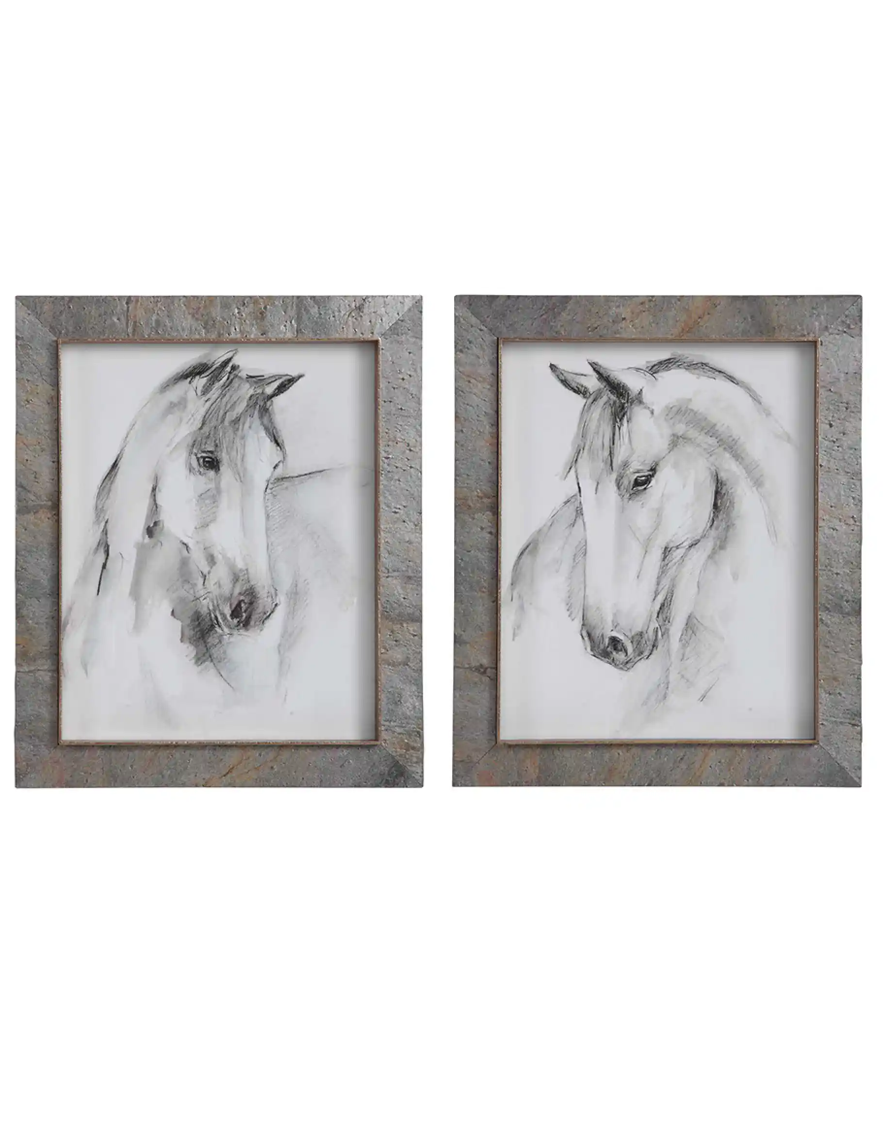 Equestrian Watercolor Framed Prints, S/2 - Image 2