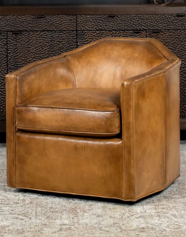 Archer Leather Swivel Chair