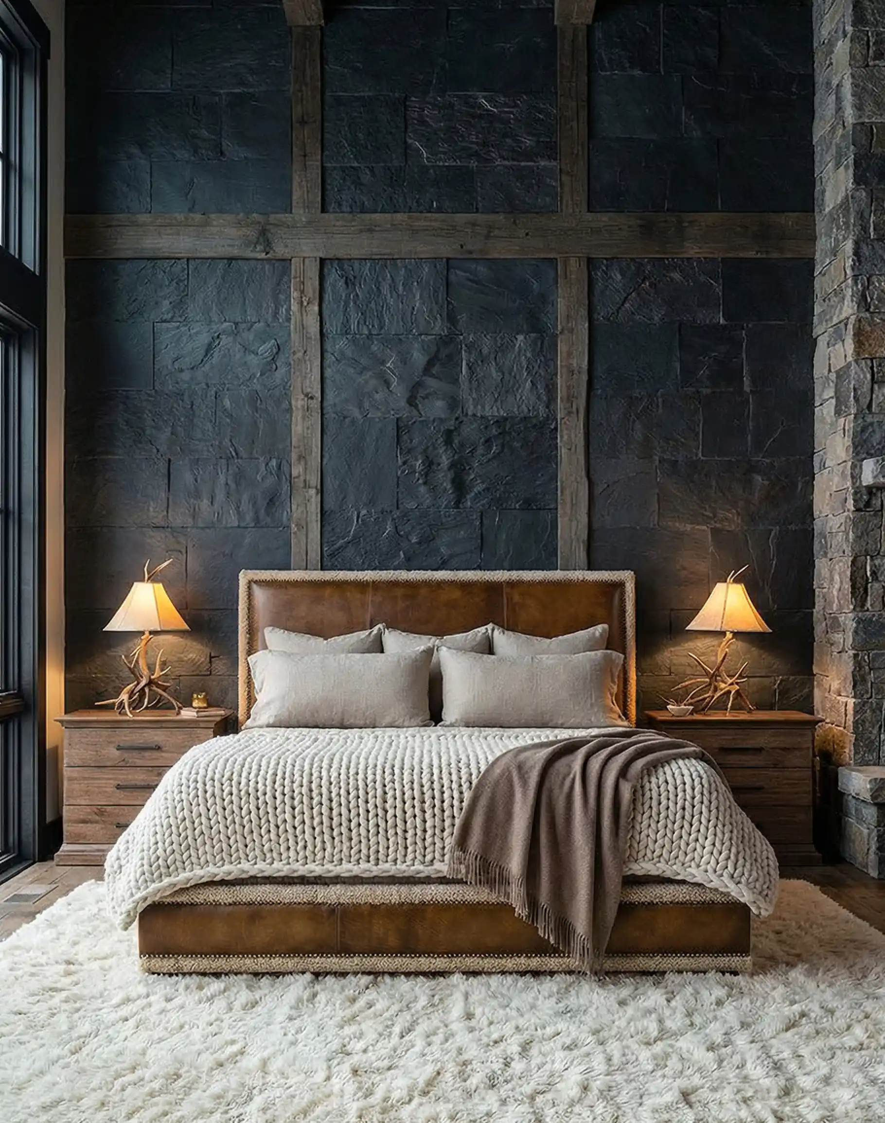 Berne Leather Bed