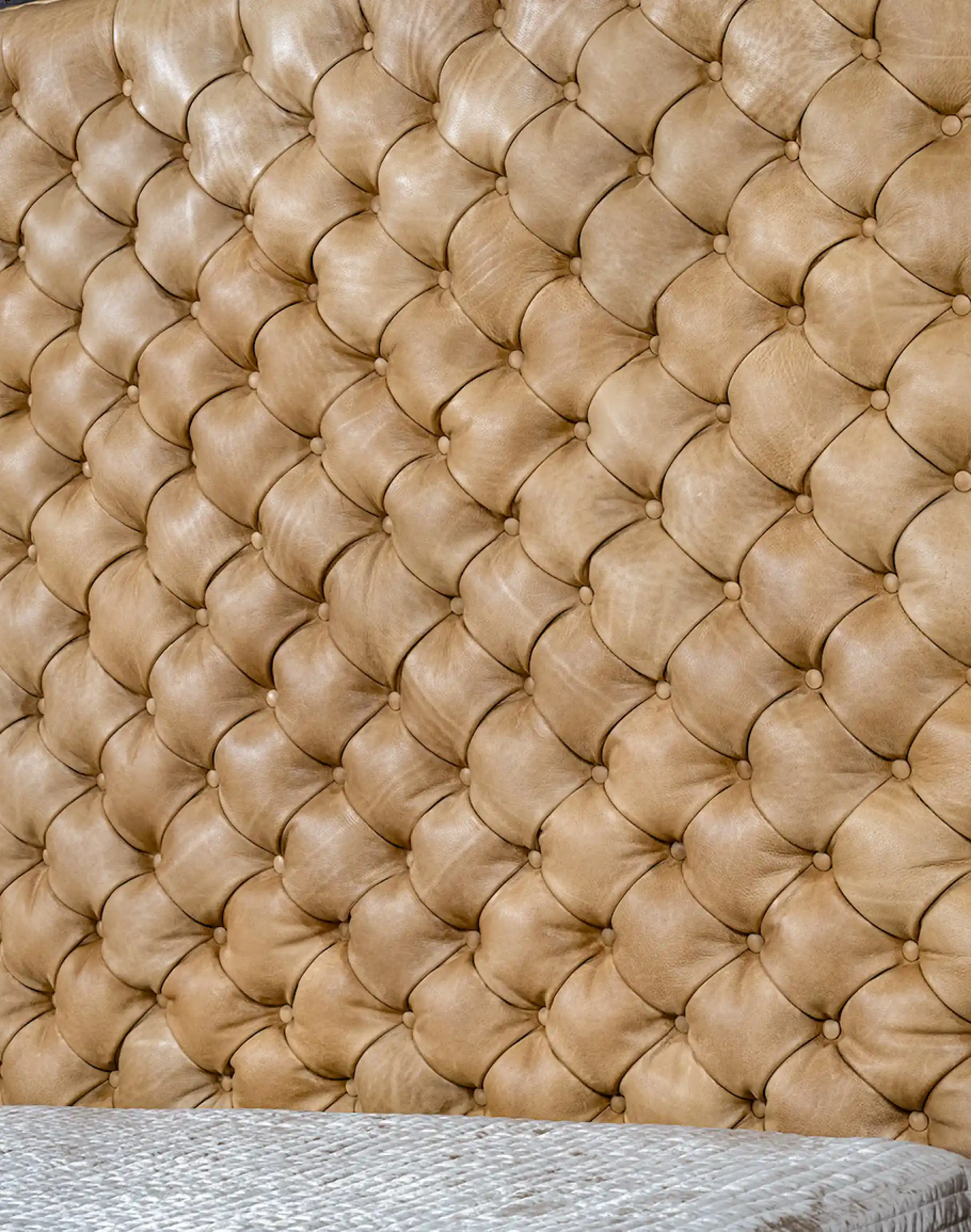 Brentwood Palomino Tufted Leather Bed - Image 5