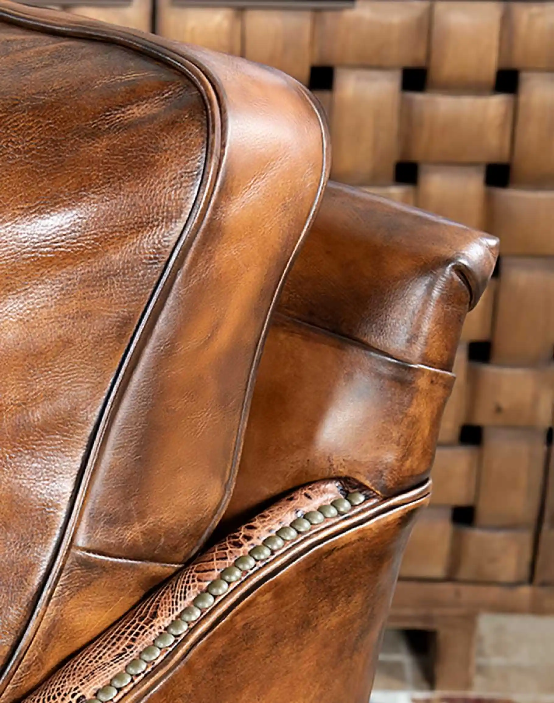 Calexico Leather Swivel Glider - Image 8