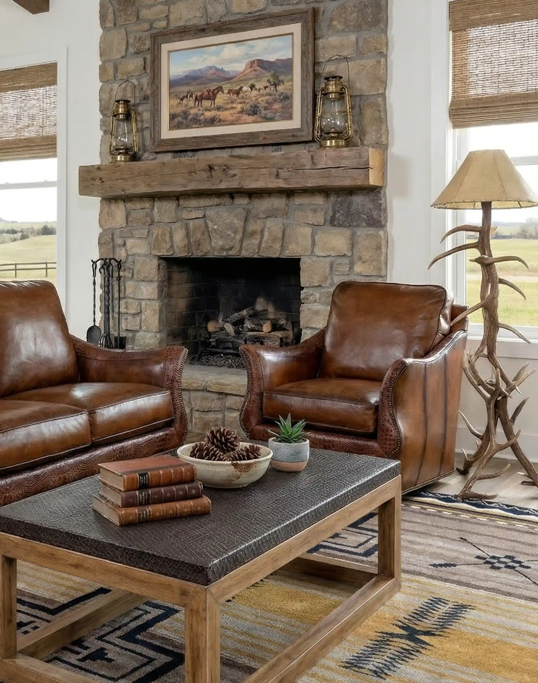 Calexico Leather Swivel Glider - Image 12
