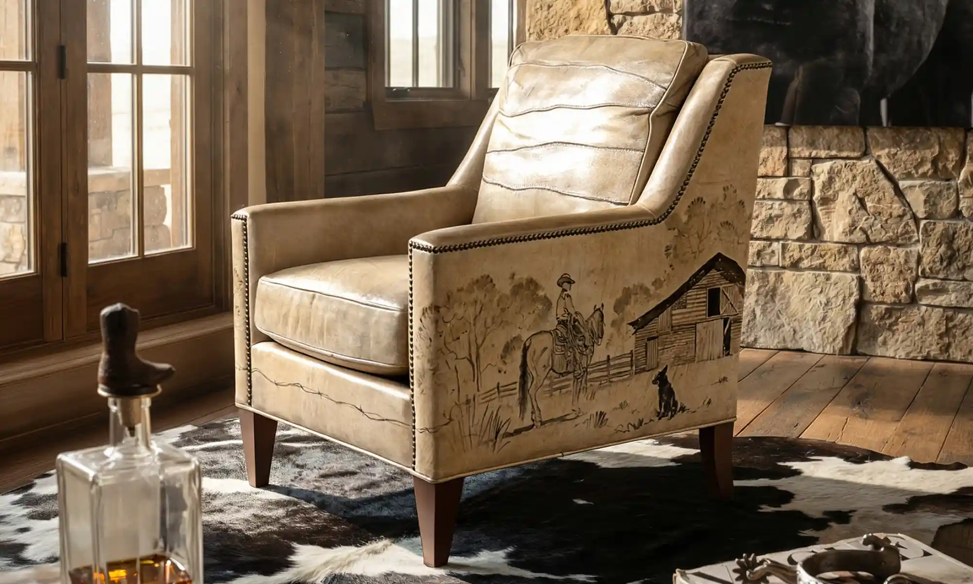 Cowboys Western Leather Chair
