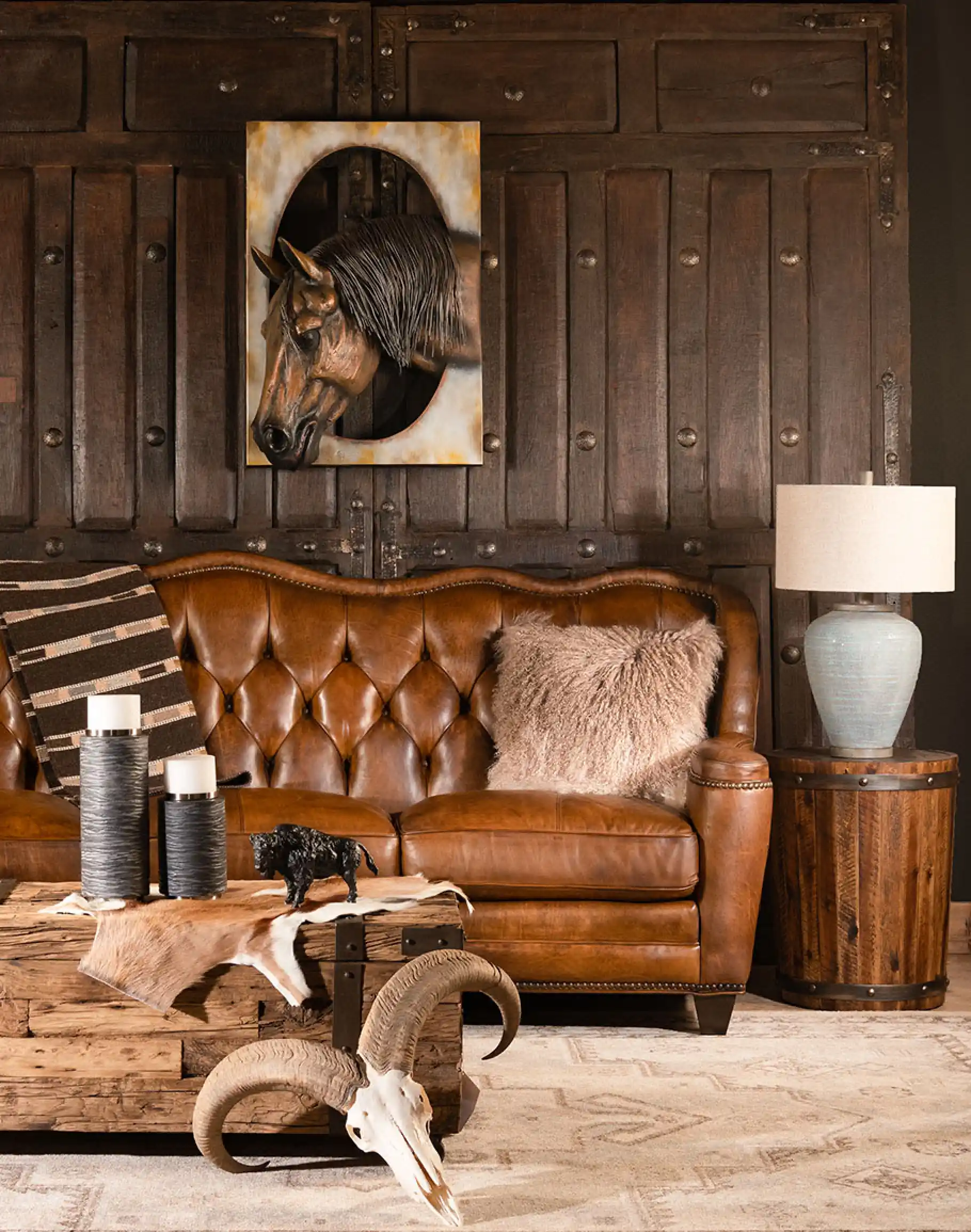 Wellington Tufted Leather Sofa - Image 8